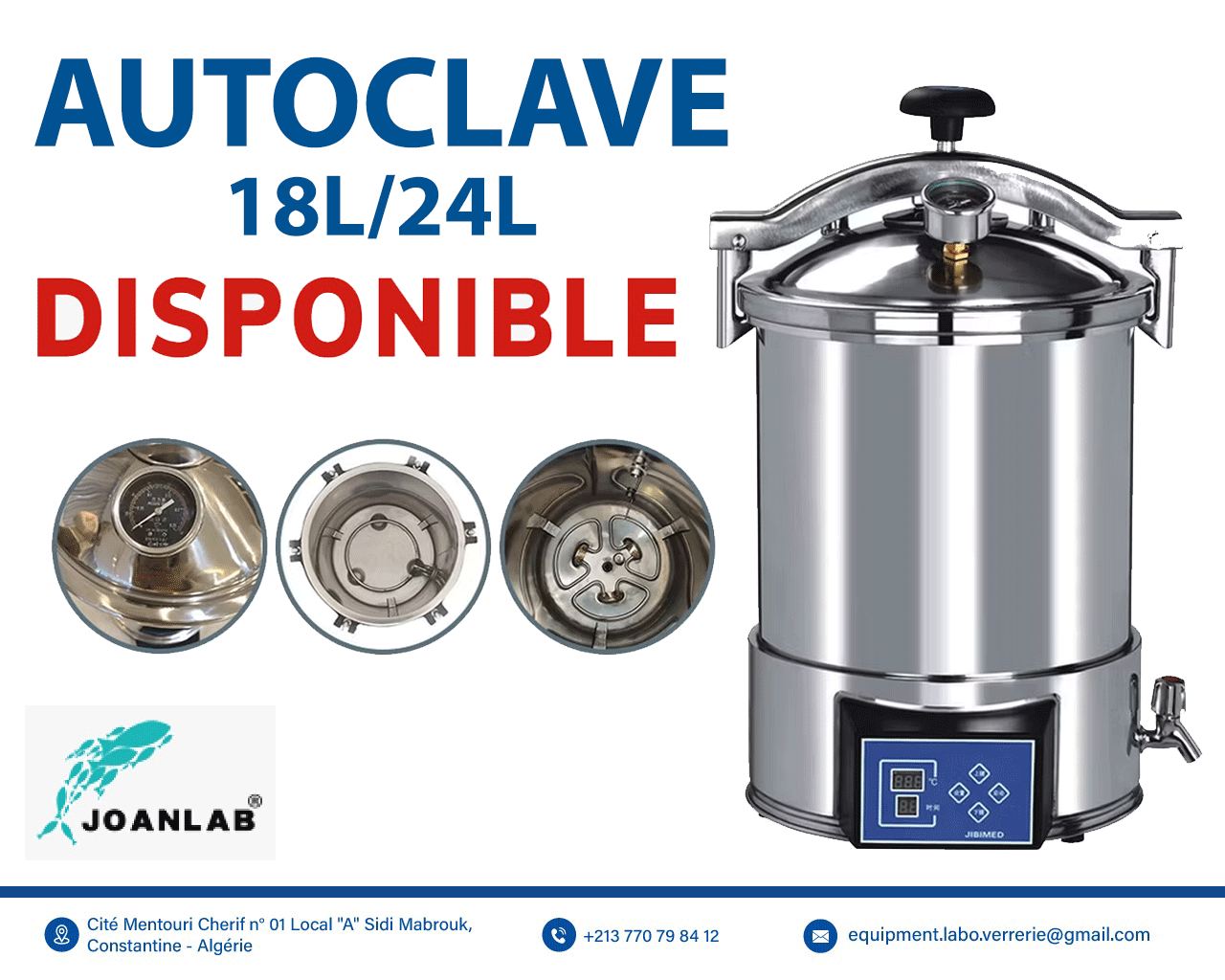 Autoclave portable digital Biobase