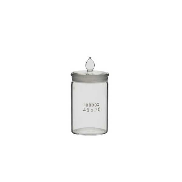 Vase à peser forme haute avec couvercle Labbox