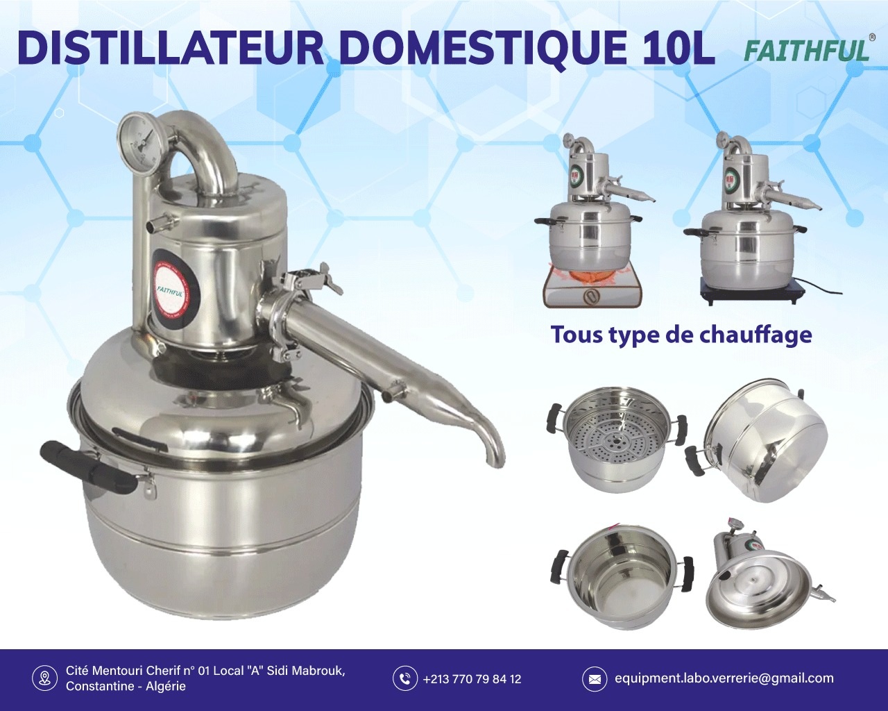 Distillateur domestique 10 L