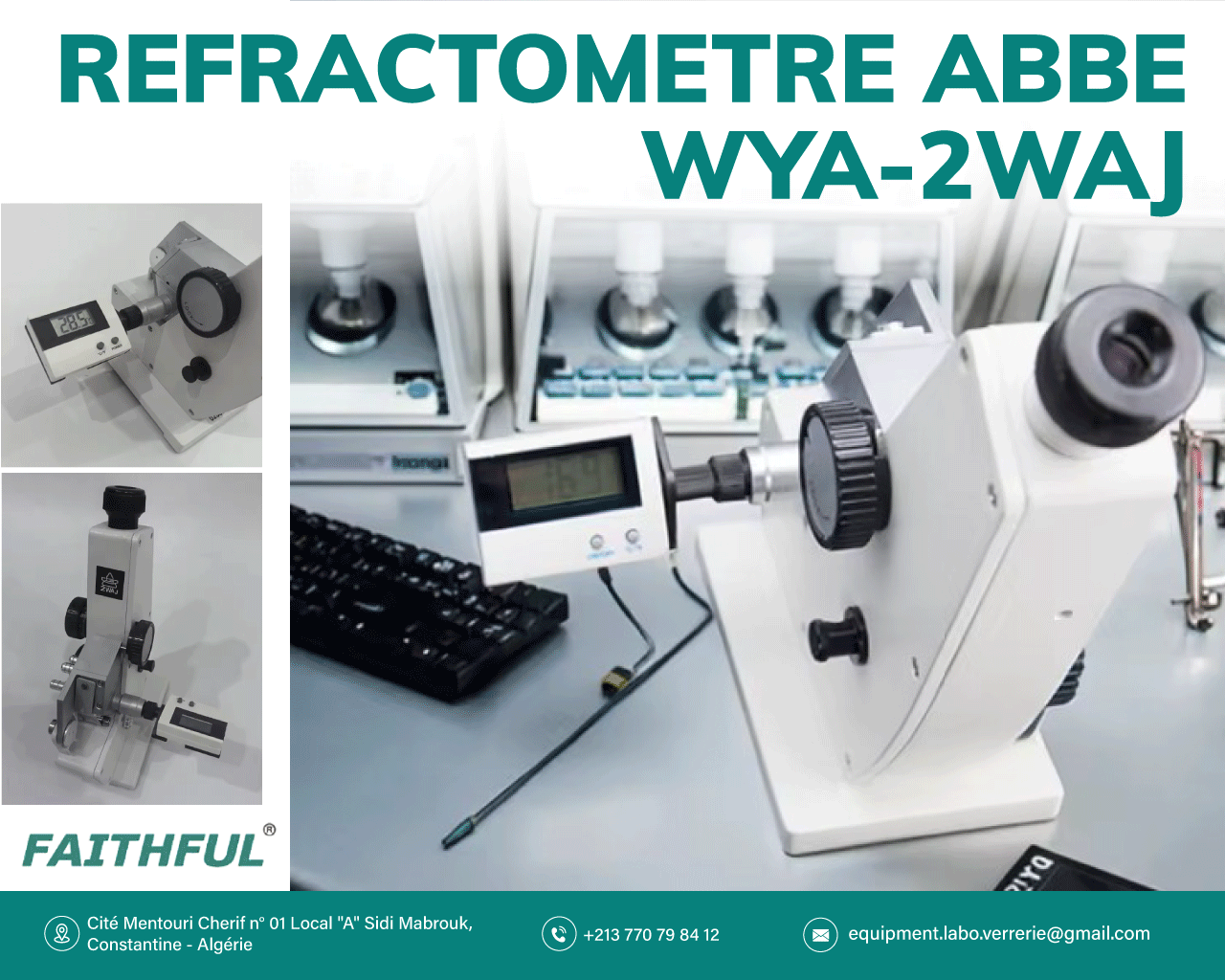 RÉFRACTOMÈTRE NUMÉRIQUE ABBE WYA-2WAJ