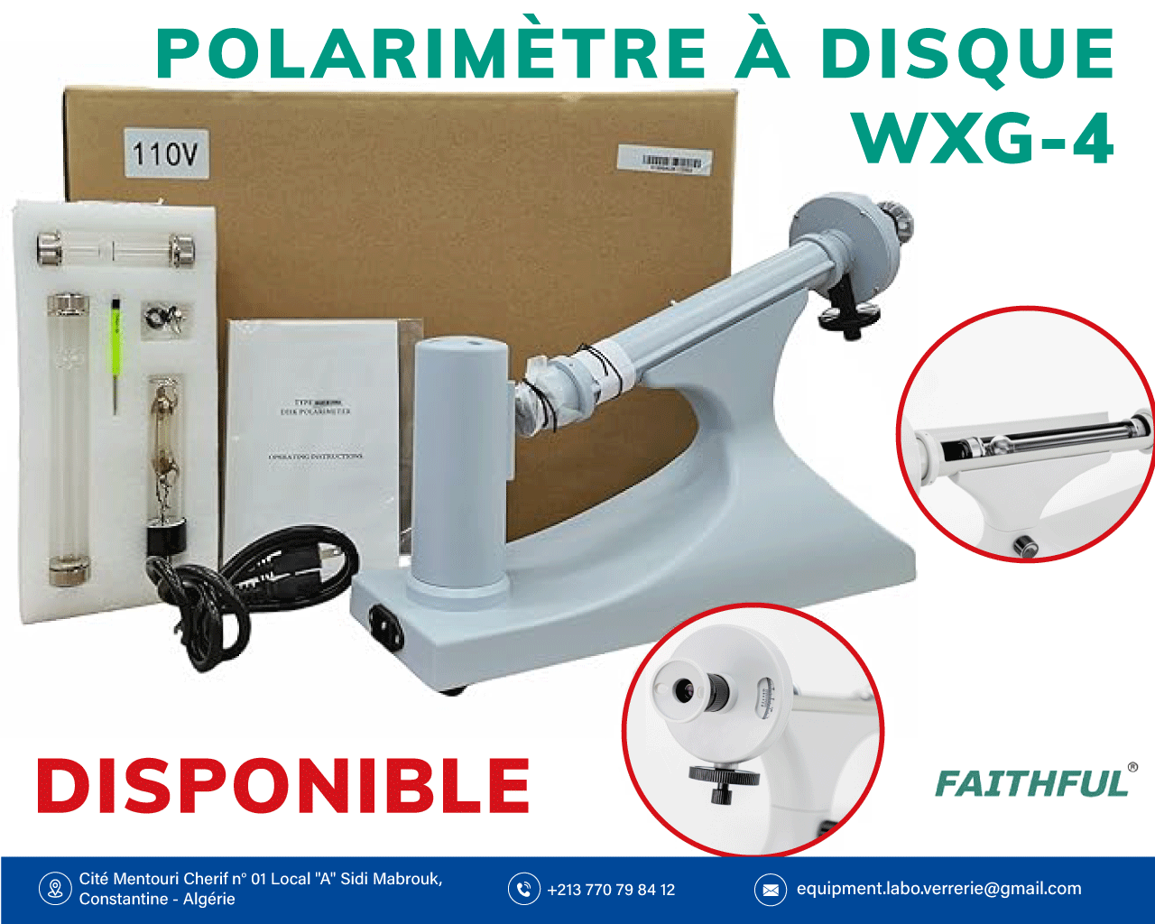 POLARIMETRE A DISQUE MANUEL WXG-4