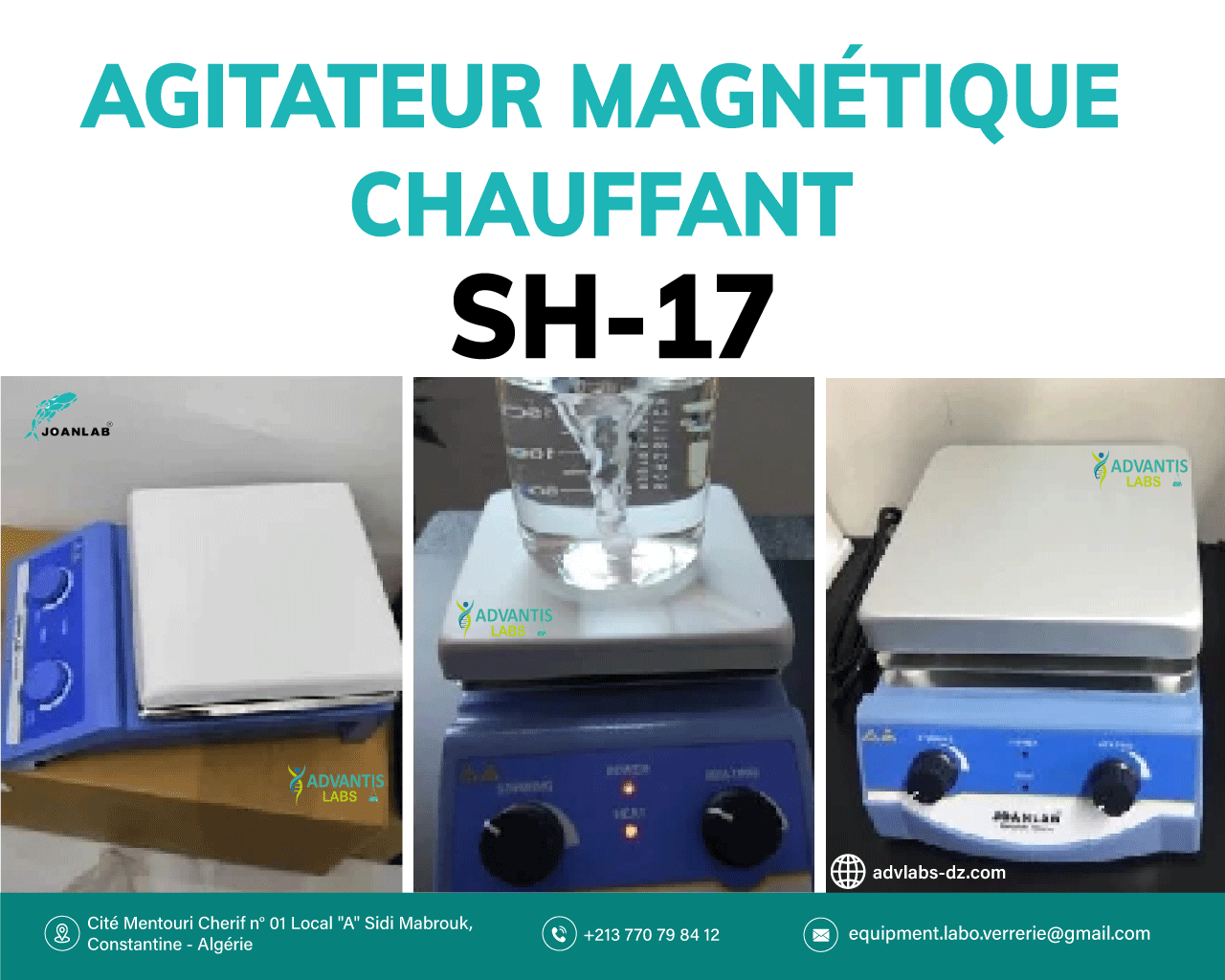 AGITATEUR MAGNETIQUE CHAUFFANT SH-17