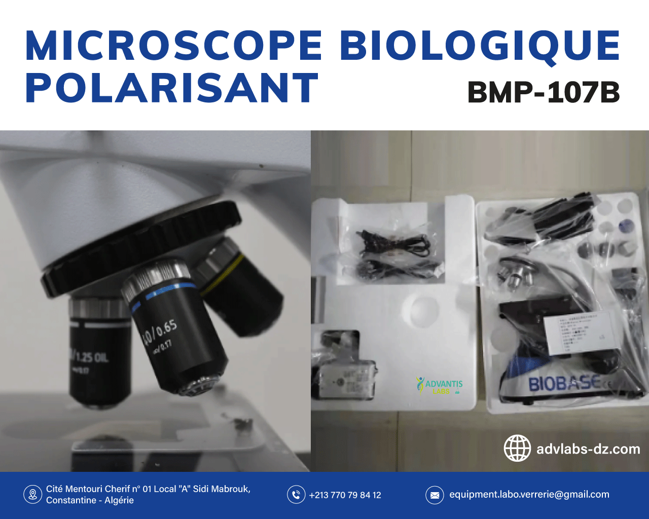 Microscope Biologique Polarisant BIOBASE BMP-107B